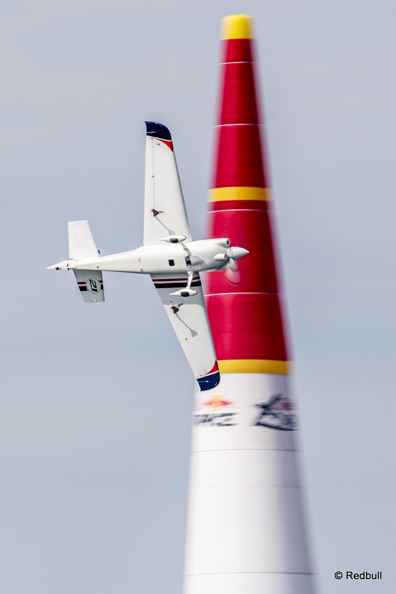 Matthias Dolderer of Germany performs during the training for the second stage of the Red Bull Air Race World Championship in Rovinj, Croatia on April 11, 2014.