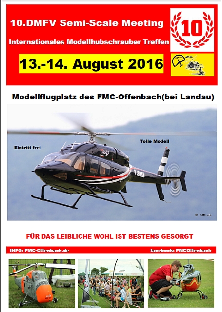10. Semi Scale Hubschraubermeeting FMC Offenbach 13.08.-14.08.2016