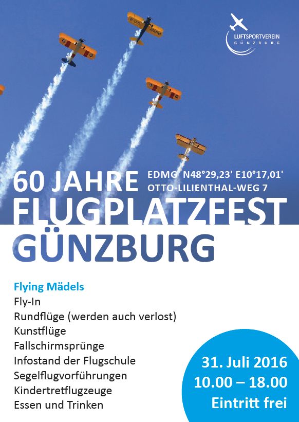 60 Jahre Flugplatzfest  Luftsportverein Günzburg e.V. 
