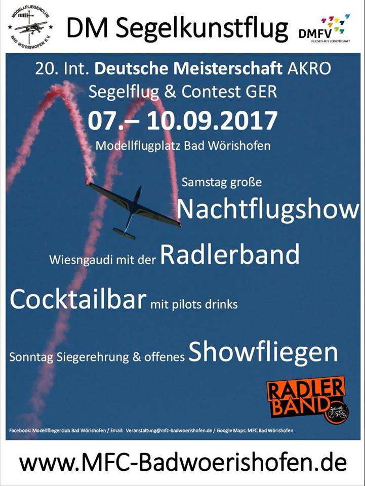 DM Akro-Segelflug Bad Wörishofen 07.09. - 10.09.2017