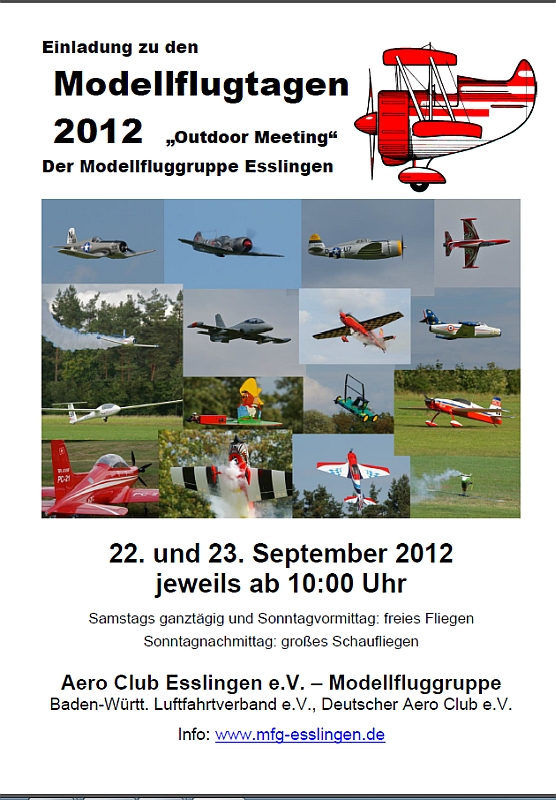 Modellflugtage Esslingen 2012