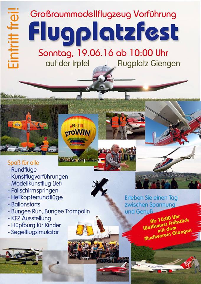 Flugplatzfest Giengen 2016