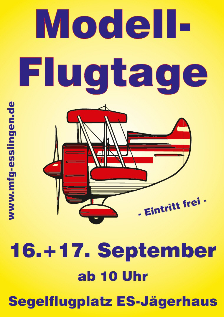 Modellflugtage Esslingen 16.09. - 17.09.2017