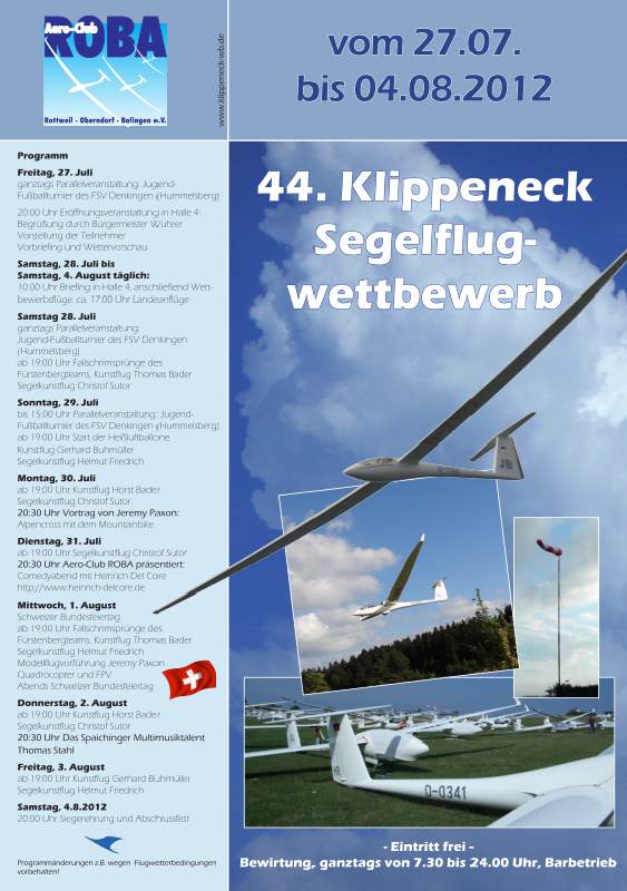 44. Klippeneck Segelflugwettbewerb 2012