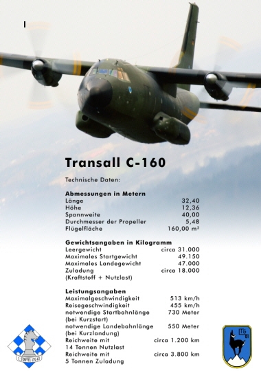 Transall C-160 Technische Daten