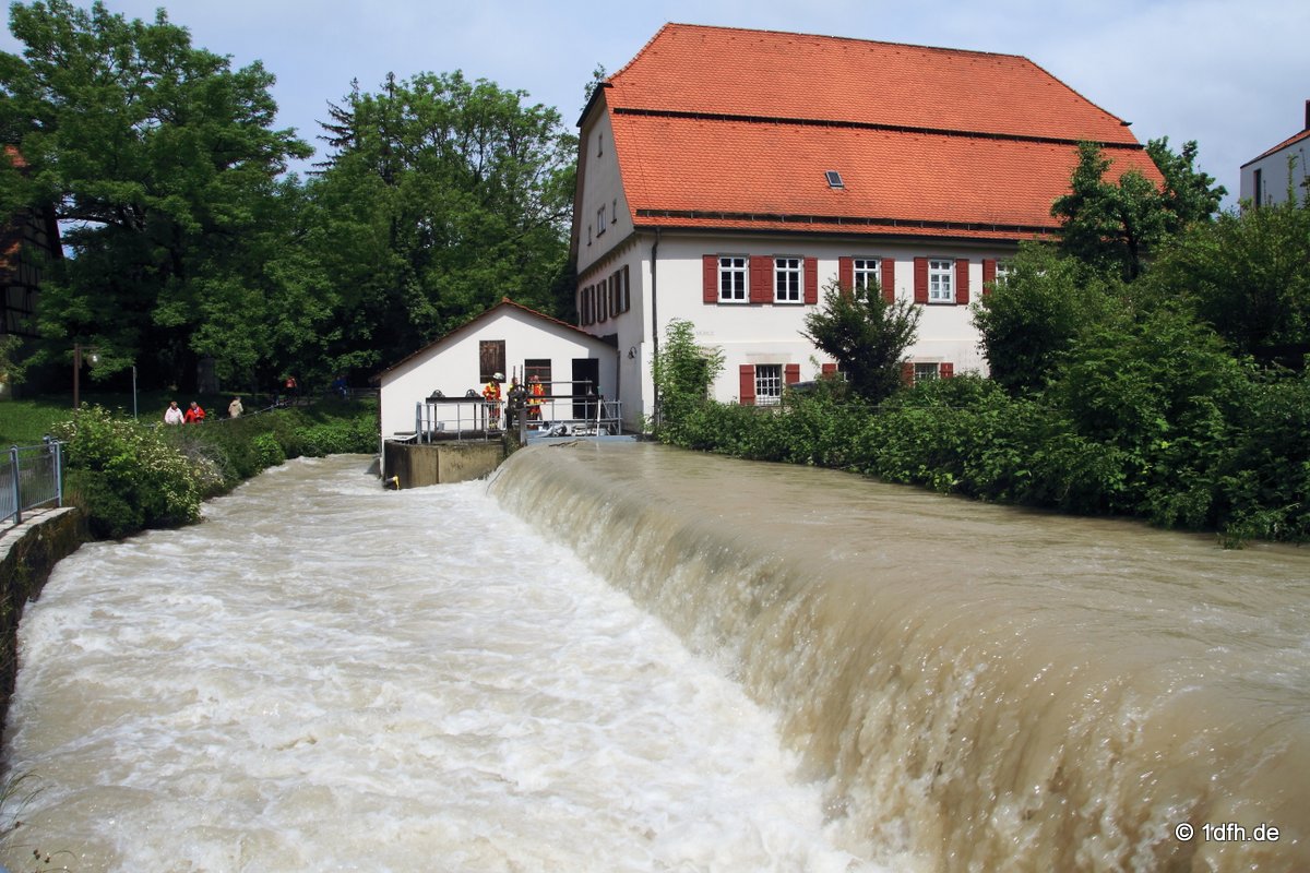 Echaz Hochwasser Pfullingen 02.06.2013
