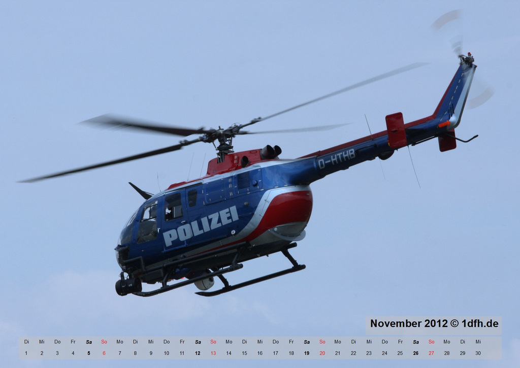 Kalender 2012 Hubschrauber Original und Modell