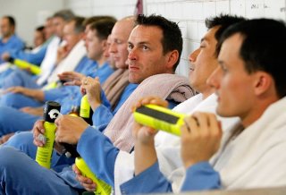 PERTH, AUSTRALIA - APRIL 12: Red Bull Air Race Pilots participate in underwater crash survival training at ERGT training facilities on April 12, 2010 in Perth, Australia.