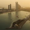 The location of the first stage of the Red Bull Air Race World Championship in Abu Dhabi, United Arab Emirates seen on February 10, 2015.