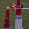 Pete McLeod of Canada performs during the training for the fifth stage of the Red Bull Air Race World Championship in Ascot, Great Britain on August 15, 2014.