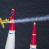 Francois Le Vot of France performs during the second stage of the Red Bull Air Race World Championship in Chiba, Japan on May 17, 2015.