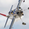 Yoshihide Muroya of Japan performs during the training for the sixth stage of the Red Bull Air Race World Championship at the Texas Motor Speedway in Fort Worth, Texas, United States on September 5, 2014.