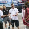Matthias Dolderer of Germany & Nicolas Ivanoff of France learning how to fly a traditional Malaysian kite called the Wau at the race airport during the Red Bull Air Race Putrajaya 2014 in Putrajaya, Malaysia on May 14th 2014.