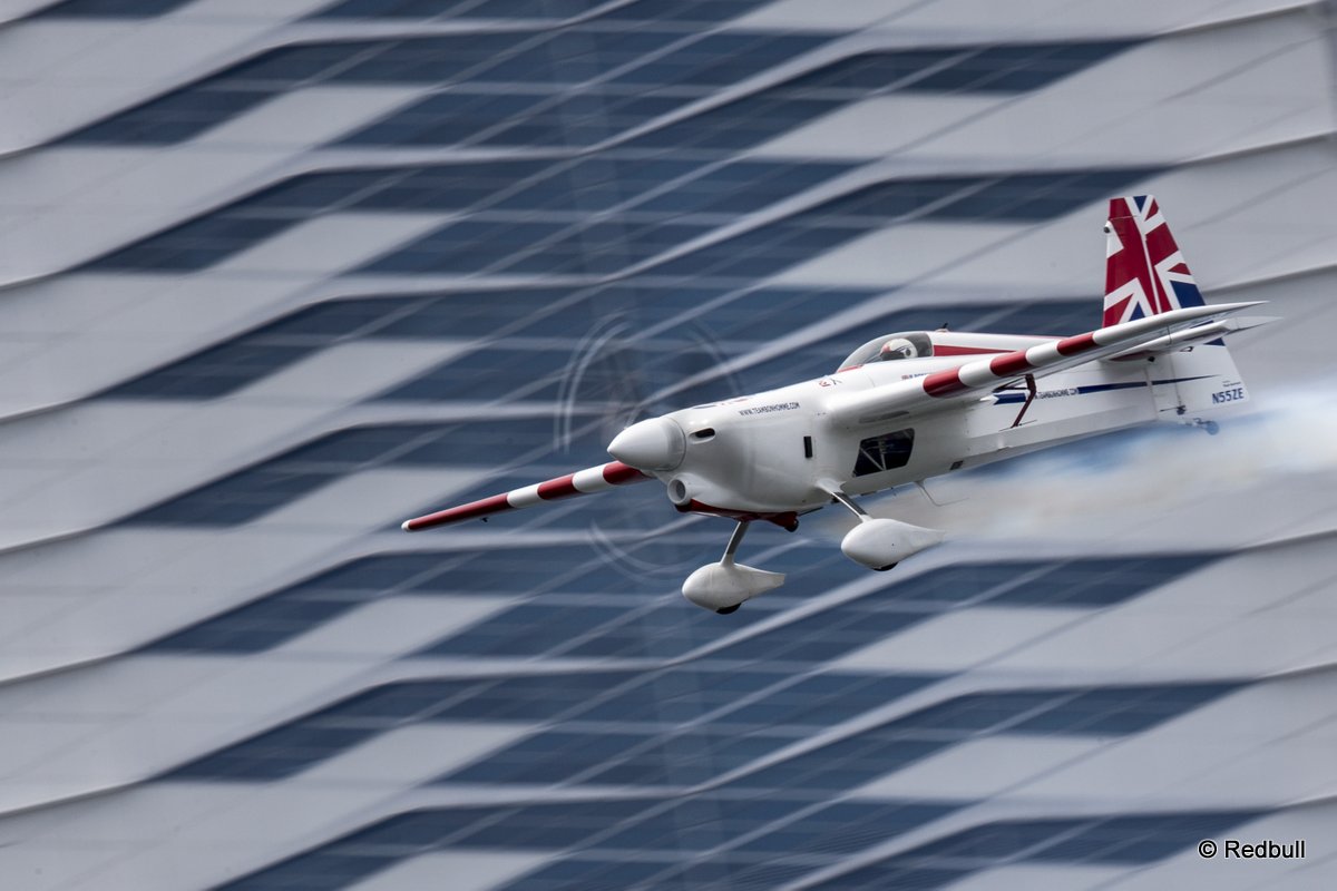 Paul Bonhomme of Great Britain performs during the training for the third stage of the Red Bull Air Race World Championship in Putrajaya, Malaysia on May 16, 2014.