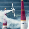 Matthias Dolderer of Germany performs during the training for the third stage of the Red Bull Air Race World Championship in Putrajaya, Malaysia on May 16, 2014.
