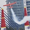 Pete McLeod of Canada performs during the qualifying for the third stage of the Red Bull Air Race World Championship in Putrajaya, Malaysia on May 17, 2014.