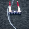 Hannes Arch of Austria performs during the qualifying for the second stage of the Red Bull Air Race World Championship in Rovinj, Croatia on April 12, 2014.