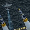 Hannes Arch of Austria flies during the finals of the second stage of the Red Bull Air Race World Championship in Rovinj, Croatia on April 13, 2014.