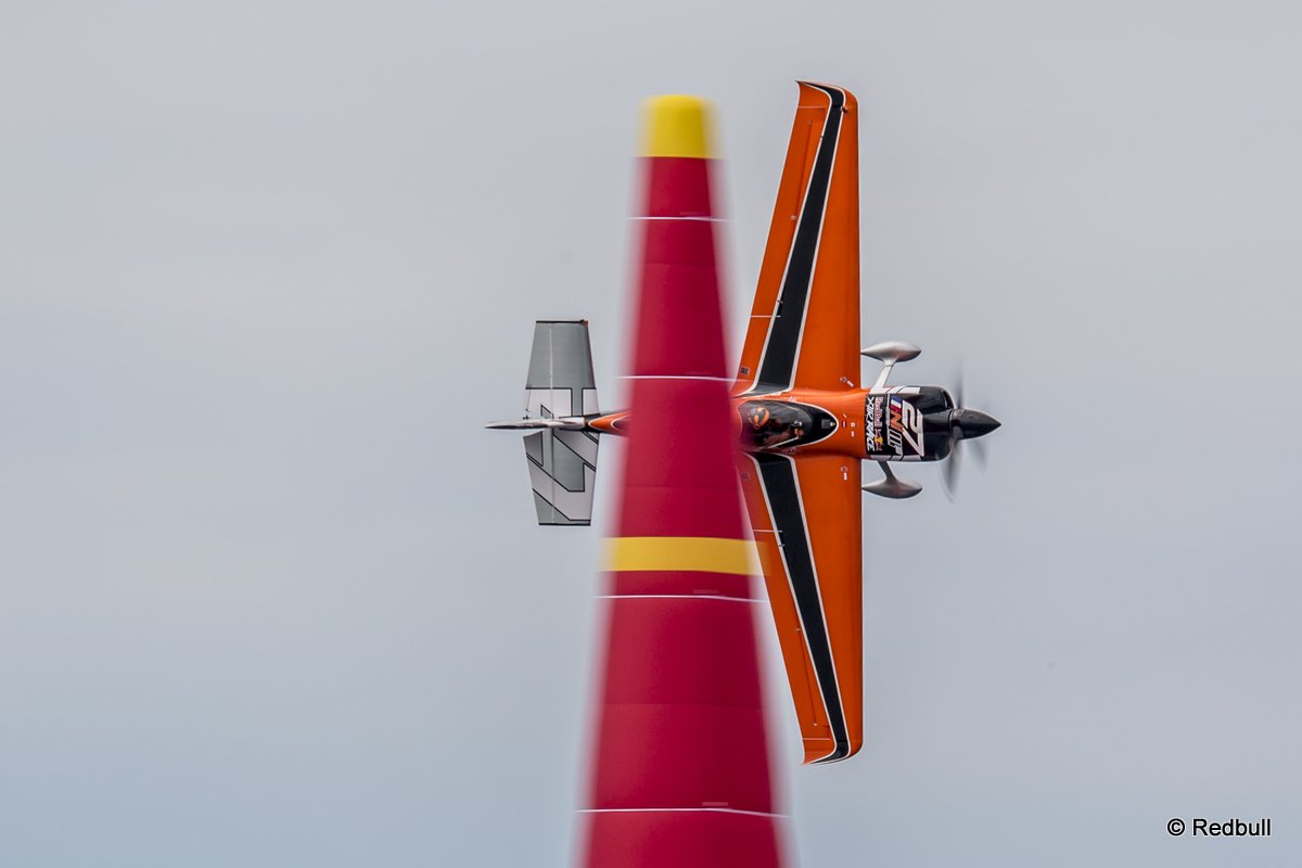 Nicolas Ivanoff of France performs during the training for the second stage of the Red Bull Air Race World Championship in Rovinj, Croatia on April 11, 2014.