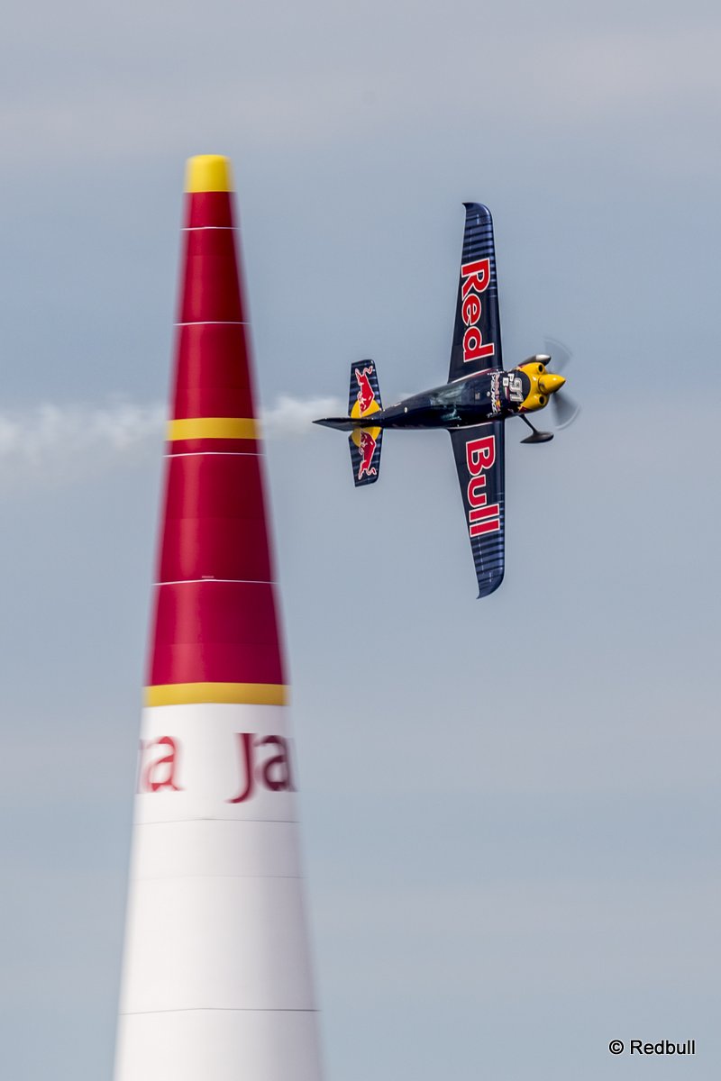 Peter Besenyei of Hungary performs during the training for the second stage of the Red Bull Air Race World Championship in Rovinj, Croatia on April 11, 2014.