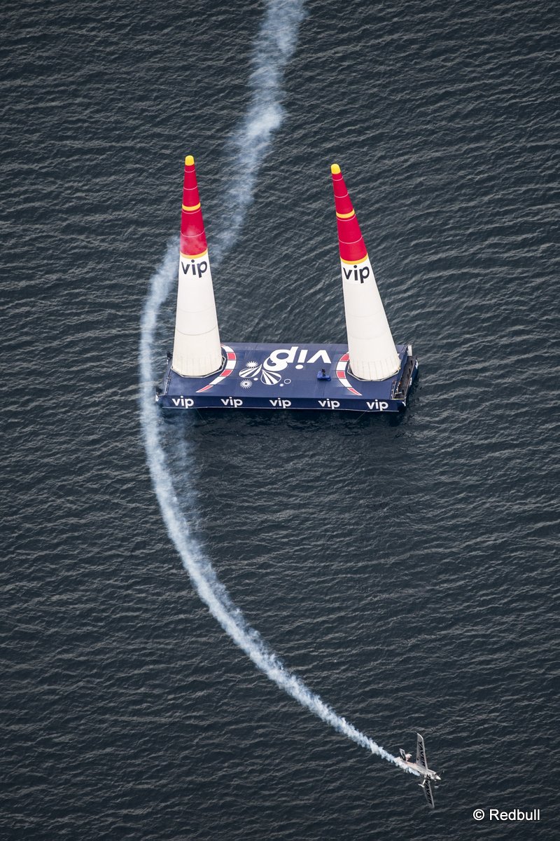 Hannes Arch of Austria performs during the qualifying for the second stage of the Red Bull Air Race World Championship in Rovinj, Croatia on April 12, 2014.