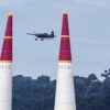 Peter Besenyei of Hungary performs during the training for the second stage of the Red Bull Air Race World Championship in Rovinj, Croatia on April 11, 2014.