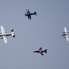 Flying Bulls perform during a side act of the third stage of the Red Bull Air Race World Championship in Rovinj, Croatia on May 31, 2015.