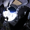 Pilot Felix Baumgartner of Austria jumps out of the capsule during the final manned flight for Red Bull Stratos in Roswell, New Mexico, USA on October 14, 2012.Â 