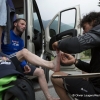 Mike Kung (AUT2) checks his feets during the Red Bull X-Alps 2013 in Neukirchen am Grossvenediger, Austria on July 8th, 2013 // Olivier Laugero/Red Bull Content Pool // P-20130709-00249 // Usage for editorial use only // Please go to www.redbullcontentpool.com for further information. //