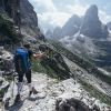 Christian Maurer (SUI1) performs during the Red Bull X-Alps at Brenta, Cima Tosa (turn point 5), Italy on 8th July 2015