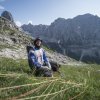 Sebastian Huber (GER3) performs during the Red Bull X-Alps at Brenta, Cima Tosa (turn point 5), Italy on 8th July 2015