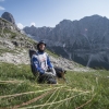 Sebastian Huber (GER3) performs during the Red Bull X-Alps at Brenta, Cima Tosa (turn point 5), Italy on 8th July 2015