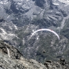 Christian Maurer (SUI1) passes turnpoint 6, Piz Corvatsch during the Red Bull X-Alps near St. Moritz, Switzerland on July 9th 2015