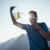 Stephan Gruber (AUT3) rests during the Red Bull X-Alps at Monte Resvervde, Italy on 9th July 2015