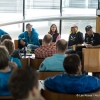 Hannes Arch speaks during the Red Bull X-Alps Route Launch in Salzburg, Austria on March 19th, 2015
