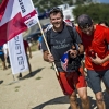 Paul Guschlbauer of Austria arrives in Peille at the Red Bull X-Alps, France on July 14 2015.