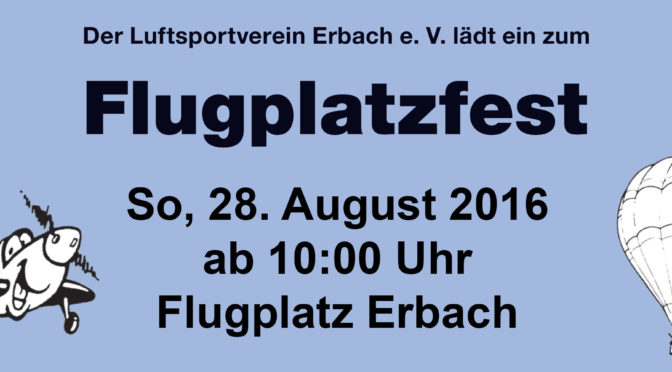 Flugplatzfest LSV Erbach 28.08.2016