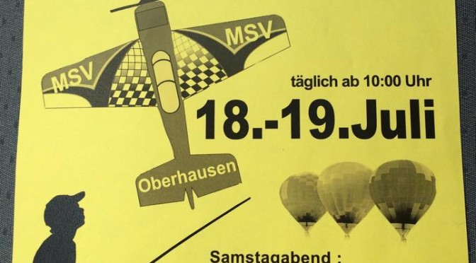 Modell-Flugtag Wochenende Oberhausen 18.07. – 19.07.2015